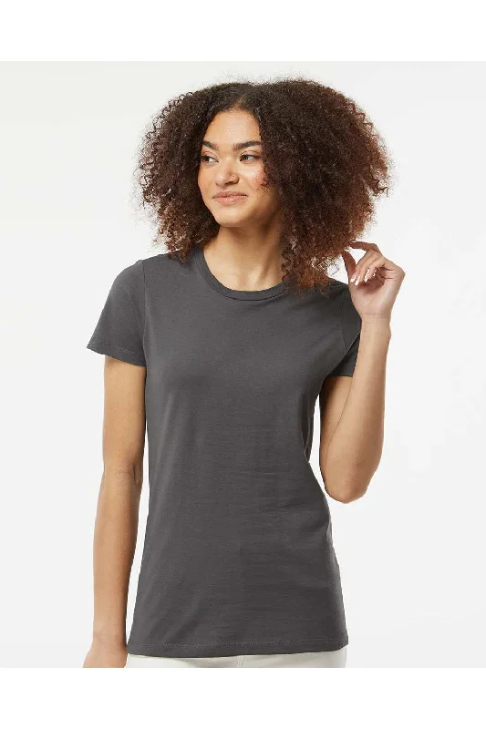 Tultex Womens Premium Short Sleeve Crewneck T-Shirt - Charcoal Grey - NEW