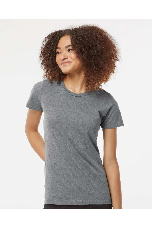 Tultex Womens Premium Short Sleeve Crewneck T-Shirt - Heather Grey - NEW