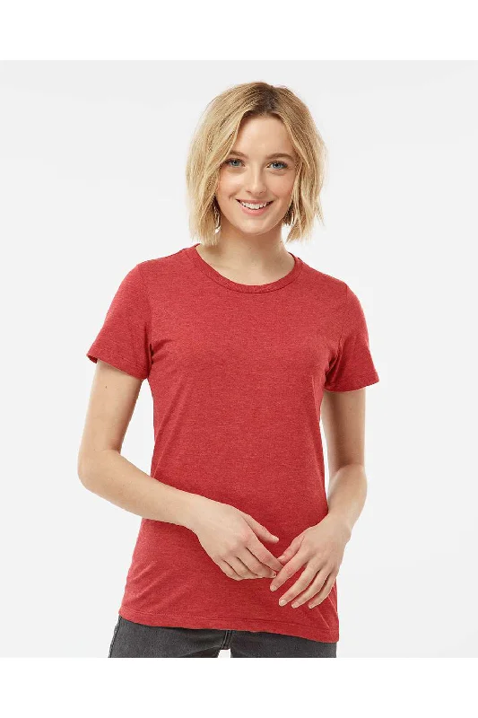 Tultex Womens Premium Short Sleeve Crewneck T-Shirt - Heather Red - NEW