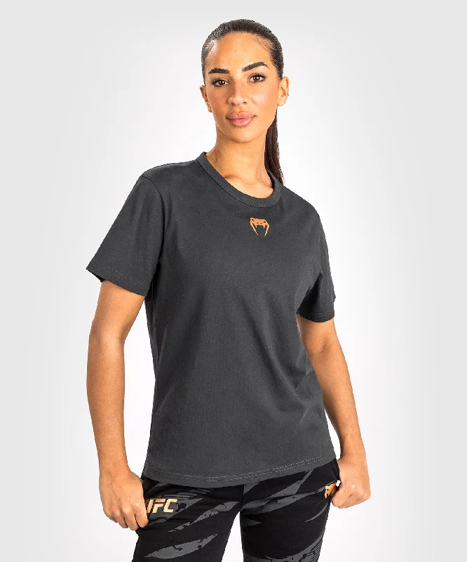 UFC Adrenaline by Venum Fight Week Women’s Short Sleeve Cotton T-Shirt - Charcoal Grey Seamless Knitted Crochet
