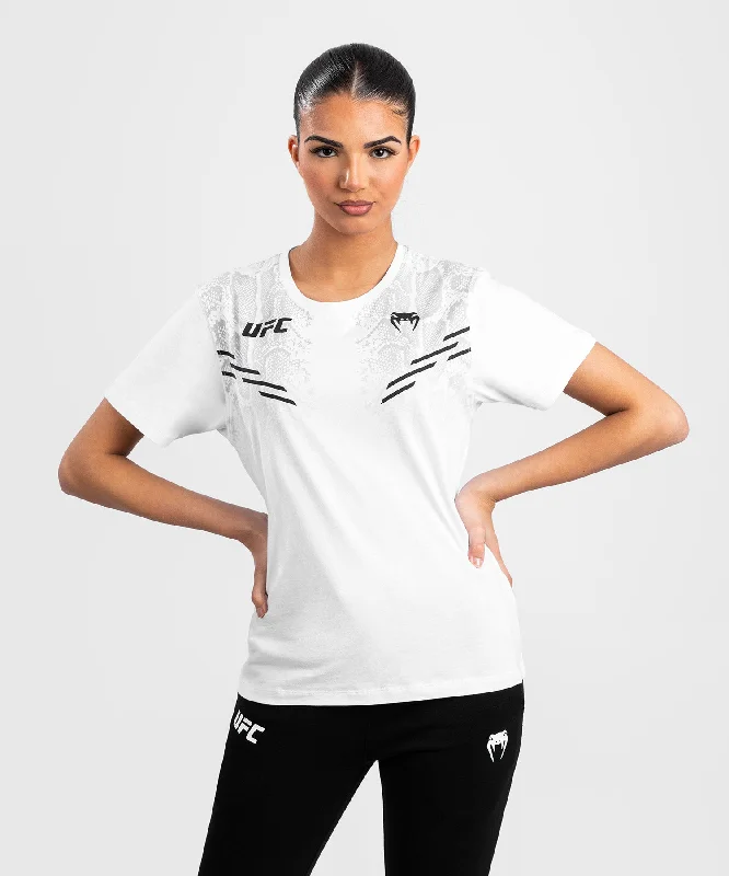 UFC Adrenaline by Venum Replica Women’s Short-sleeve T-shirt - White Polka Dot Checkered Tartan