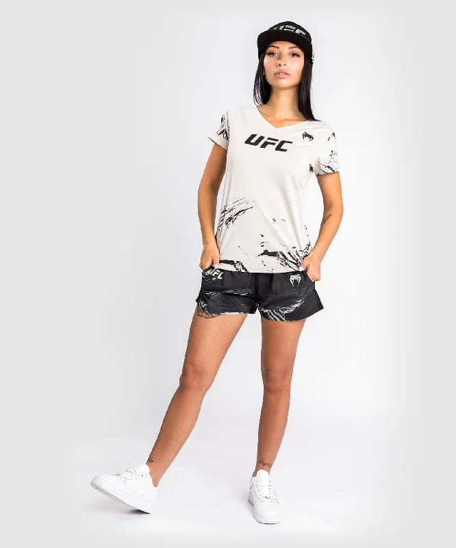 UFC Venum Authentic Fight Week 2.0 Women’s Short Sleeve T-Shirt - Sand Satin Fabric Silk Fabric Chiffon Fabric