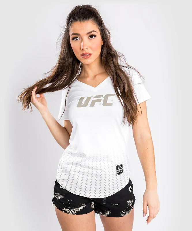 UFC Venum Authentic Fight Week 2.0 Women’s Short Sleeve T-Shirt - White Handmade Hand-knitted Hand-woven