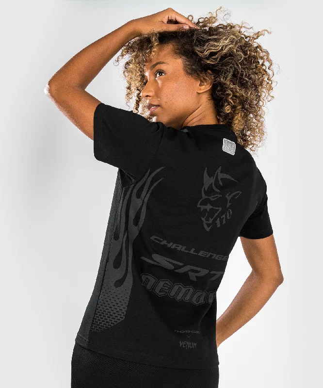 Venum x Dodge Demon 170 Women's T-Shirt - Black Chenille Fabric Brocade Fabric Lace Fabric