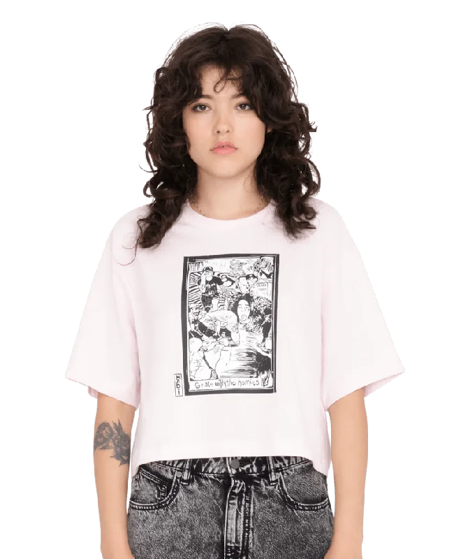 Drumstone T-Shirt in Lilac Ash Thin T-Shirt Open Front Quick Dry
