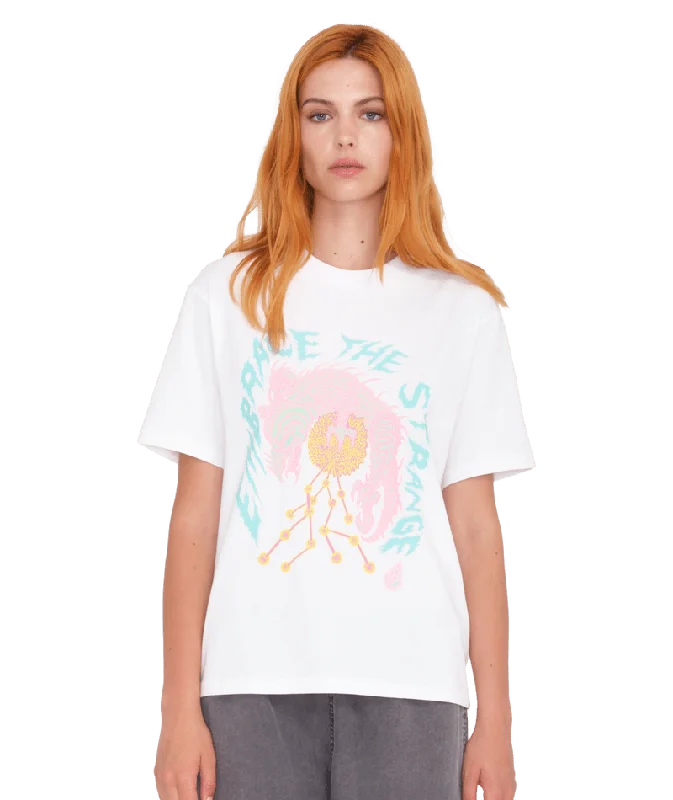 Tetsunori 2 T-Shirt in White Lace Blend Ribbed Blend Corduroy Blend