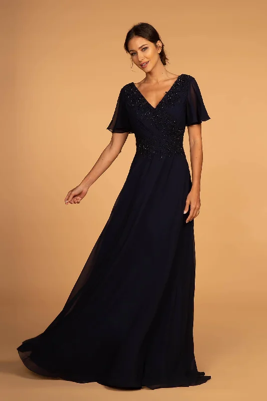 Mother of the Bride V-Neck Chiffon Long Dress Tunics Trousers formal