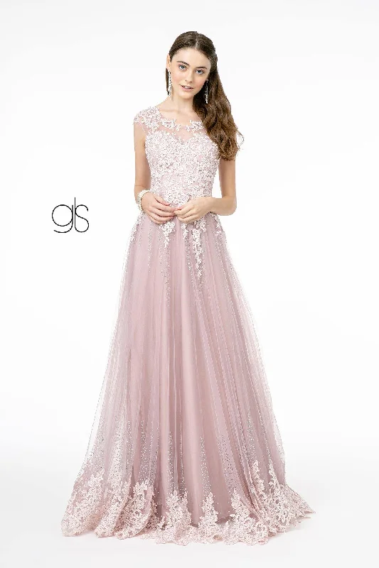Embroidery Embellished MeshProm Long Dress Tunics Winter warm