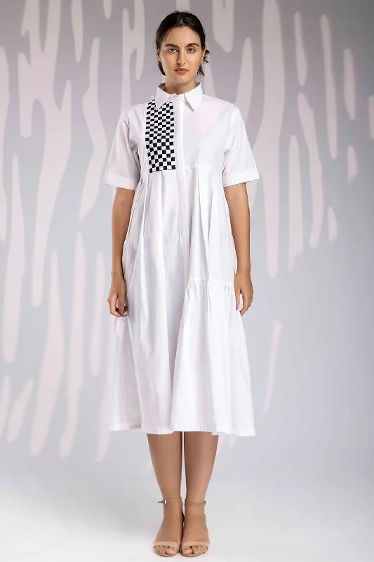 Matted Long Dress - White Tunics Luxurious high-end