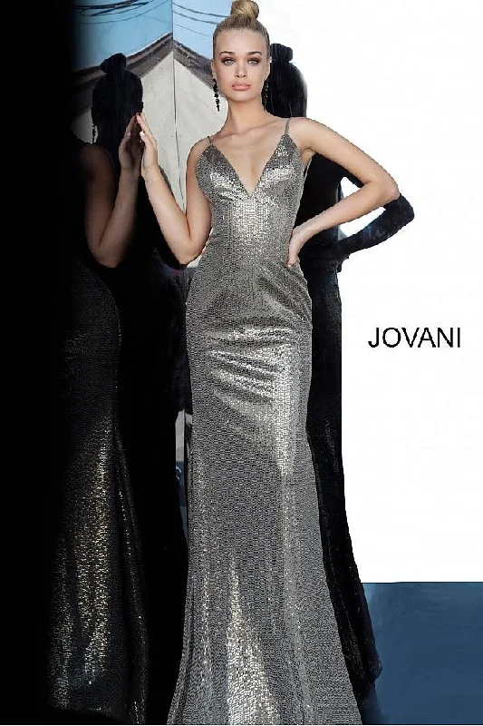 Jovani 2811 Backless Metallic Prom Long Dress Tunics Luxurious high-end