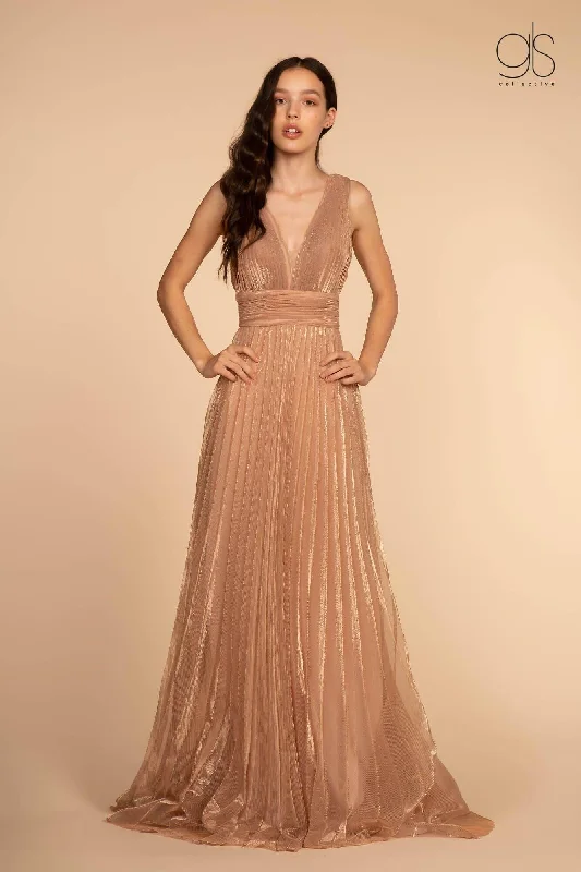 Long Formal Pleaded Empire Waist Prom Dress Sale Tunics Satin smooth
