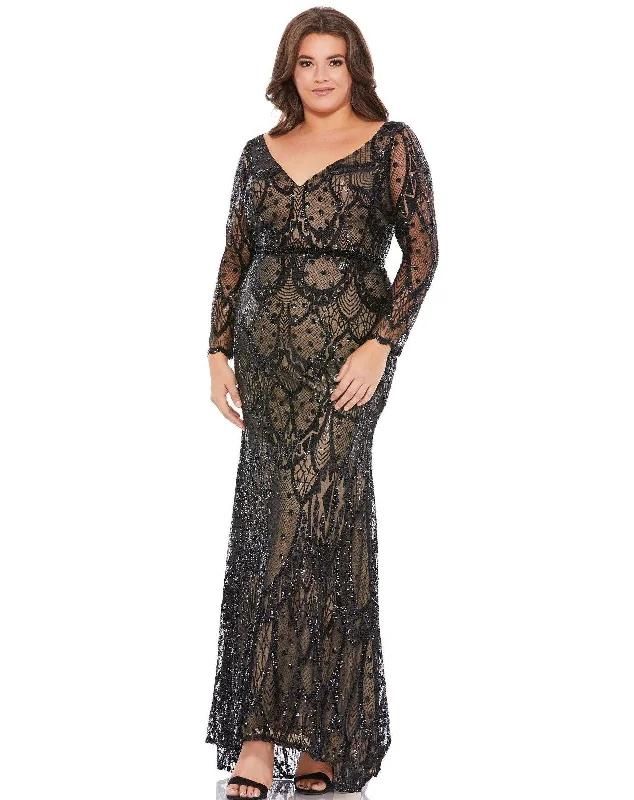 Mac Duggal Fabulouss Plus Size Long Dress Sale Tunics Distressed trendy