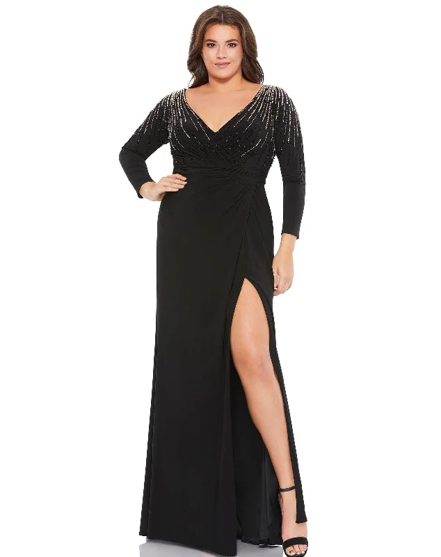 Mac Duggal 67739 Fabulouss Plus Size Formal Long Dress Sale Tunics Seasonal trendy