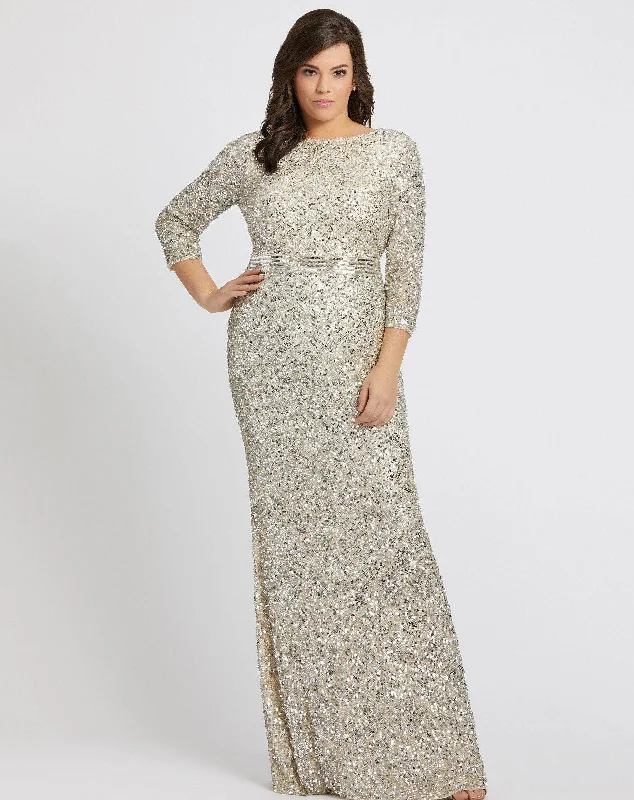 Mac Duggal 5025 Fabulouss Plus Size Long Dress Tunics Stylish elegant