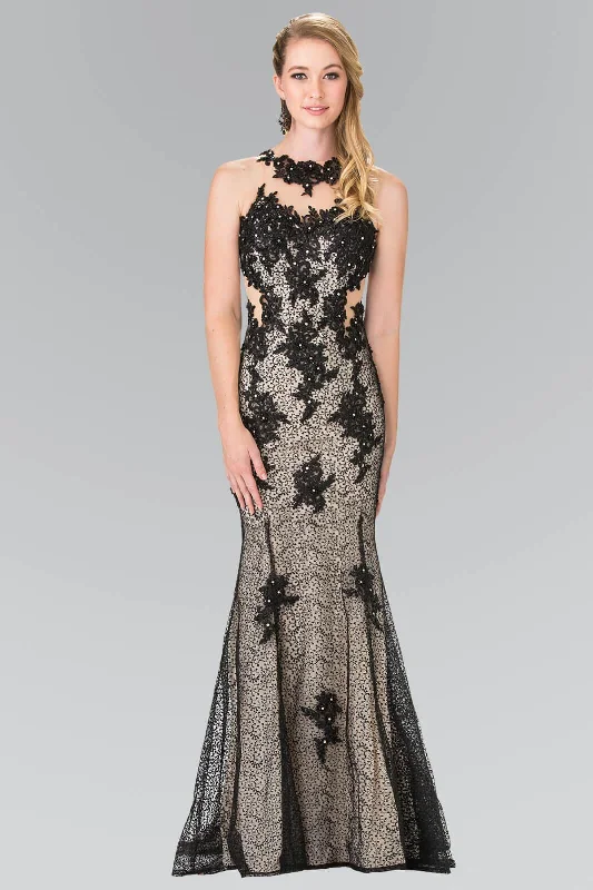 Prom Long Dress Halter Homecoming Mermaid Lace Gown Off-the-shoulder Chic Trendy