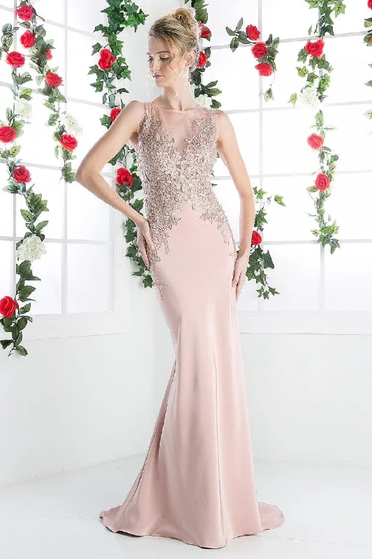 Cinderella Divine CD8912 Prom Long Dress Sleeveless Evening Gown Turtleneck Neckline Stylish