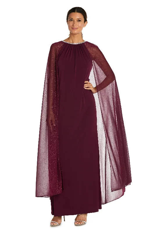 R&M Richards 2662P Long Formal Petite Cape Dress Tunics Corduroy durable