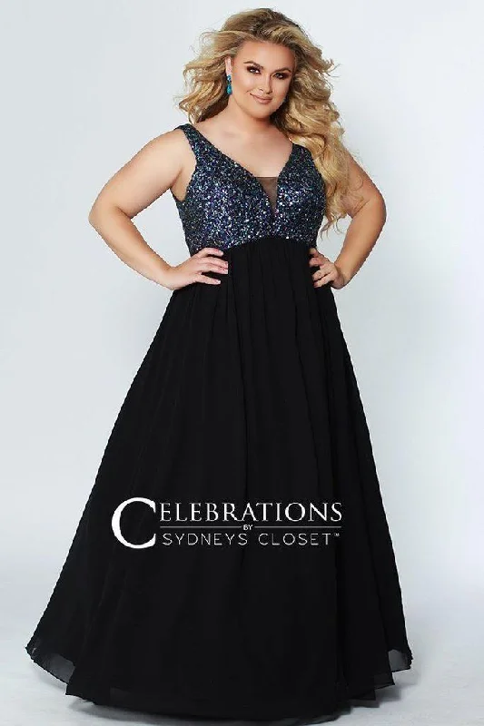 Sydneys Closet Plus Size Prom Long Dress Sale Tunics Mesh breathable