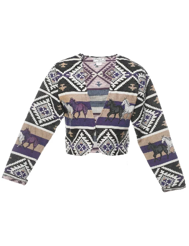 Aztec Print Multi-Colour Jacket - S