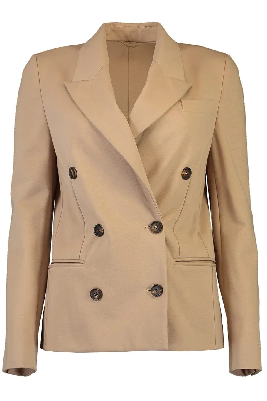 Cotton Felpa Double Breasted Jacket Insulated Jacket Fitted Jacket Loose Jacket