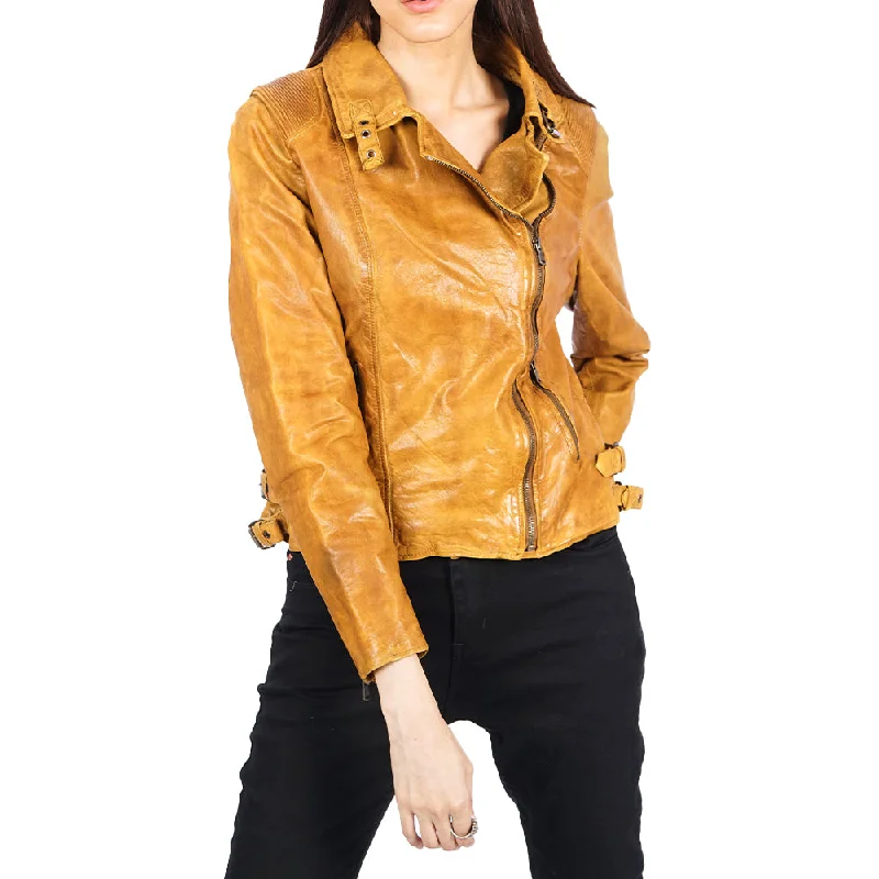 Elisa Cognac Vintage Jacket Mesh Jacket Canvas Jacket Denim Jacket