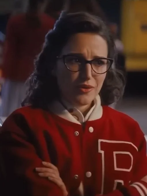 Grease: Rise of the Pink Ladies Marisa Davila Varsity Jacket Oversized Jacket Tailored Jacket Straight Jacket