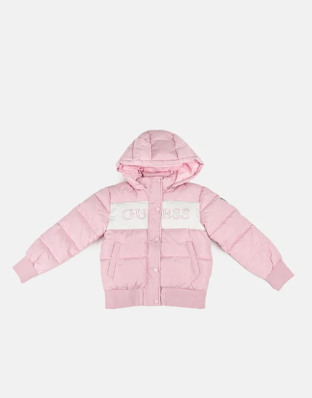 Guess Kids Hooded Padded Jacket Satin Jacket Silk Jacket Chiffon Jacket