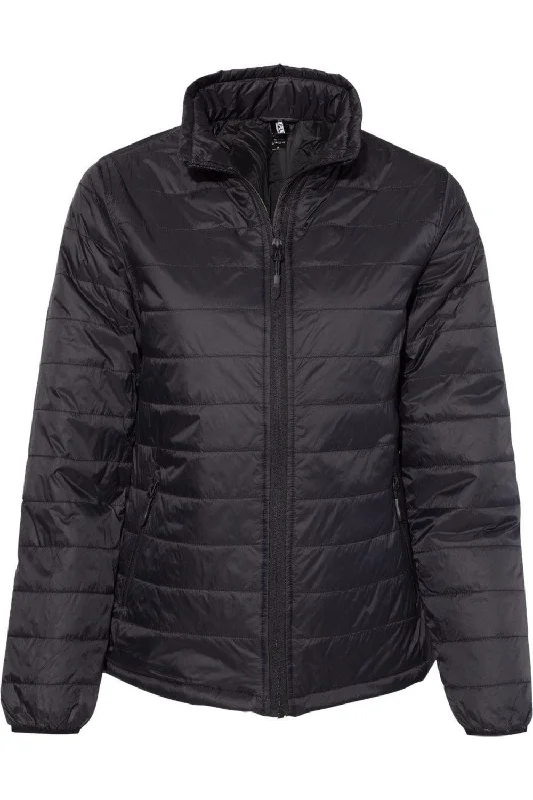 Independent Trading Co. Women´s Puffer Jacket Stand-Up Collar Roll-Neck Collar Turtle Neck