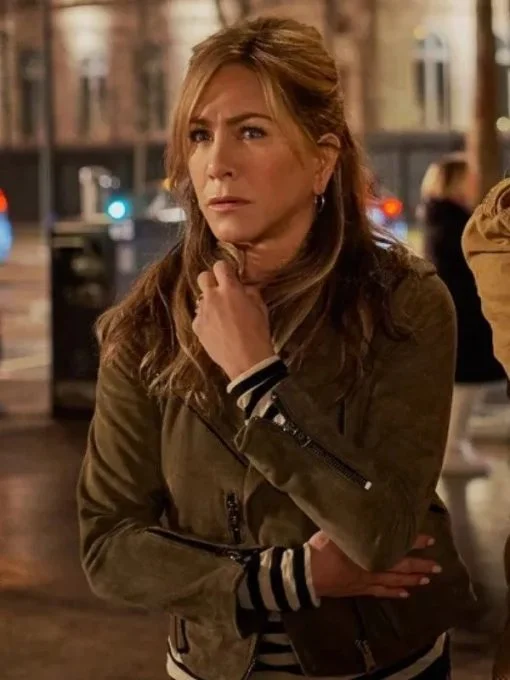 Jennifer Aniston Murder Mystery 2 Suede Jacket Quilted Jacket Puffer Jacket Insulated Jacket