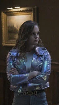 Locke & Key Eden Hawkins Leather Jacket Tiered Jacket Buttoned Jacket Zippered Jacket