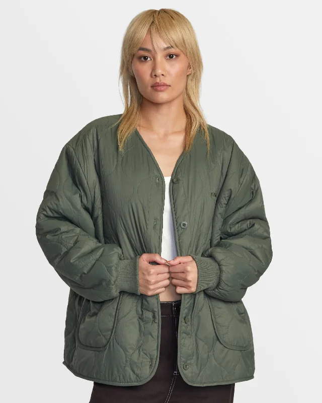 Non Negotiable Reversible Jacket - Olive Print Jacket Jacquard Jacket Patchwork Jacket