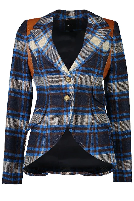 Rifle-Patch Equestrain Jacket Boat Neck Shawl Collar Notched Collar