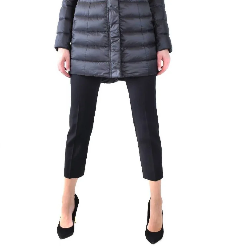 Sobchak Down Jacket In Black Notch Collar Peter Pan Collar Cowl Neck