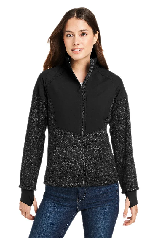 Spyder Womens Passage Full Zip Sweater Jacket - Black Powder/Black