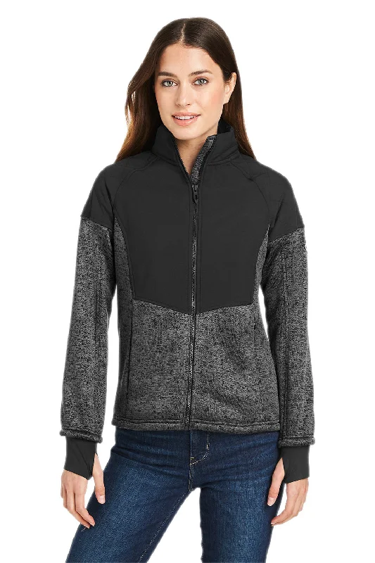 Spyder Womens Passage Full Zip Sweater Jacket - Polar Grey Powder/Black