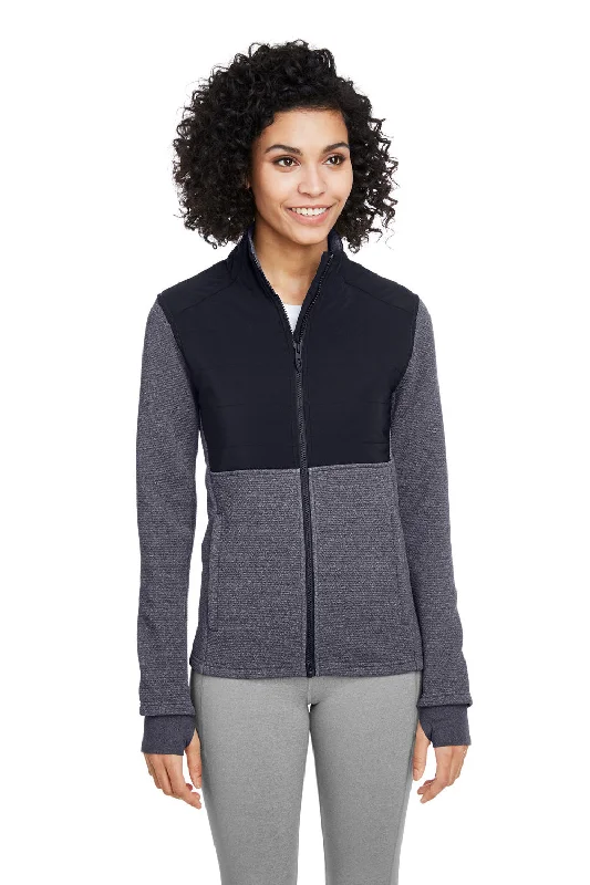 Spyder Womens Pursuit Full Zip Jacket - Heather Frontier Blue/Black