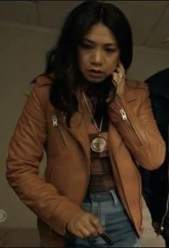 The Equalizer S02 Melody Bayani Leather Jacket Bomber Jacket Anorak Windbreaker