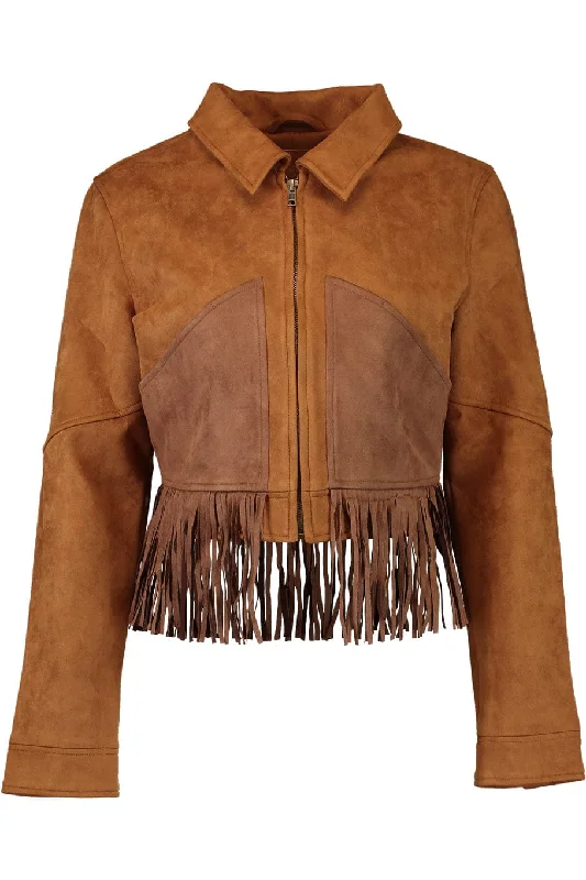 The Peaking Fringe Jacket Oversized Jacket Tailored Jacket Straight Jacket