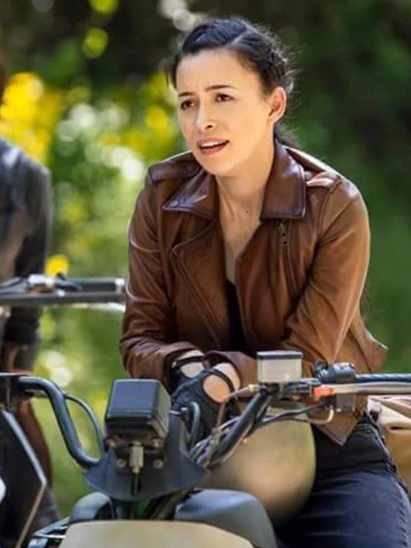 The Walking Dead Rosita Espinosa Biker Jacket Insulated Jacket Fitted Jacket Loose Jacket