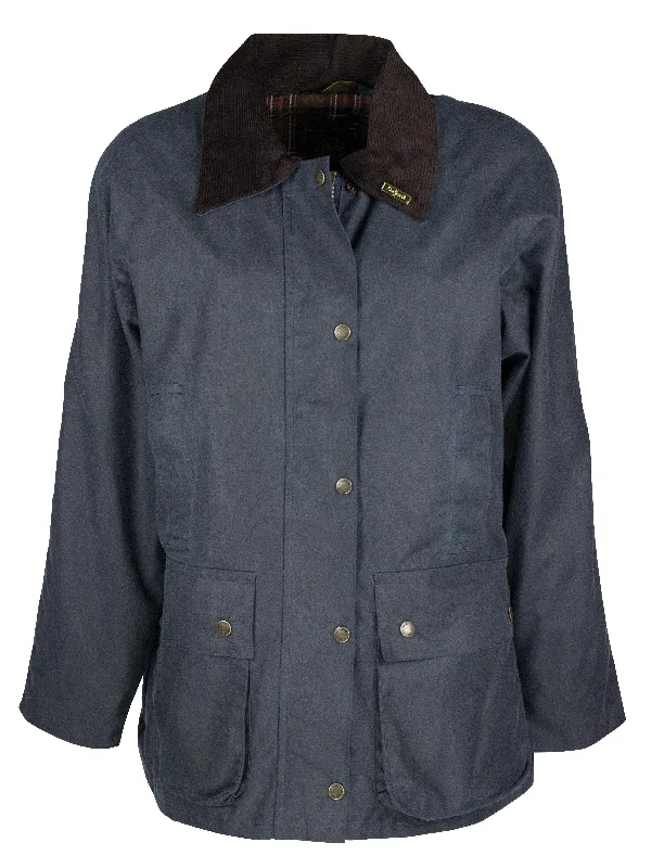 W24 - Women's Countrygirl Wax Jacket - NAVY Denim Jacket Leather Jacket Suede Jacket
