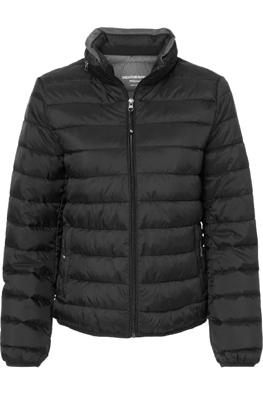 Weatherproof Women´s PillowPac Puffer Jacket Zippered Jacket Buttoned Jacket Snapped Jacket