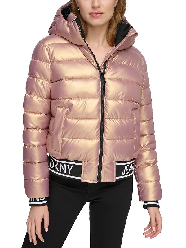 Womens Quilted Hooded Puffer Jacket