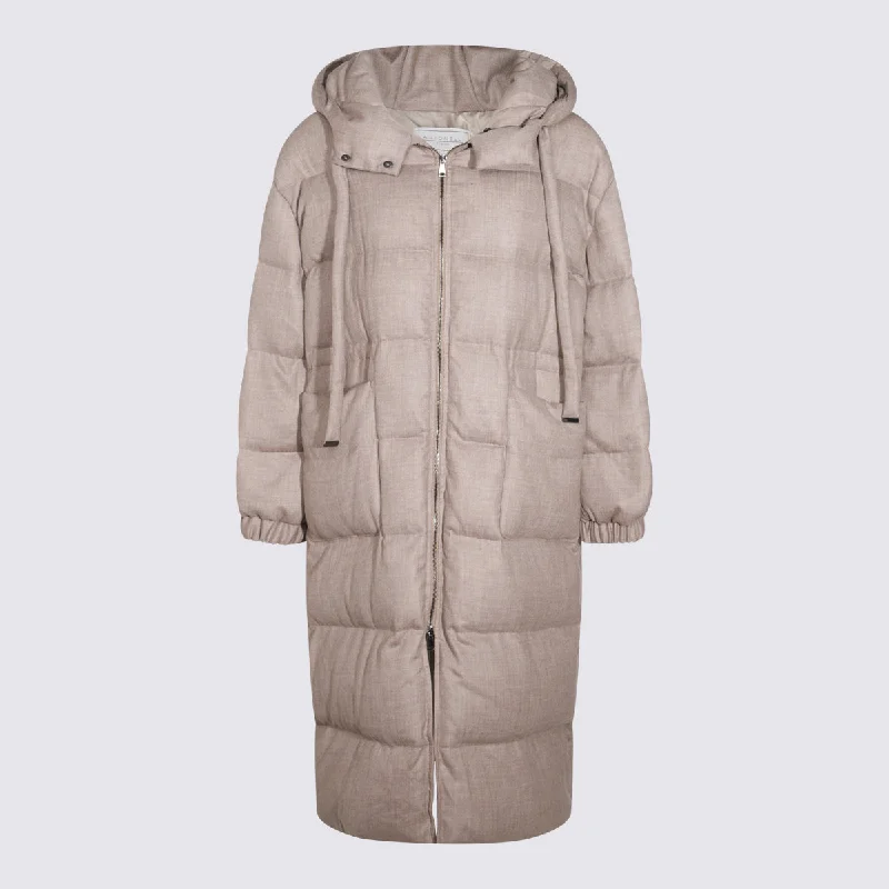 Antonelli Firenze Coats Beige Sleeveless Puffer Vest