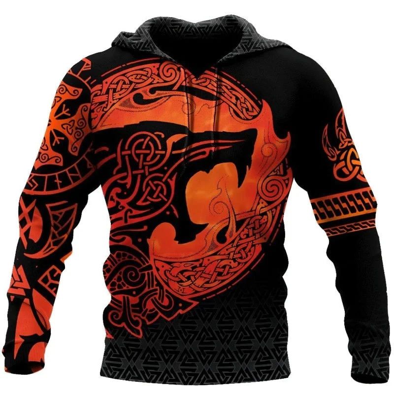Brand Hoodie with Fenrir Viking 3D Printed / Fashion Top for Men and Women Hoodie with Mesh Breathable Sporty