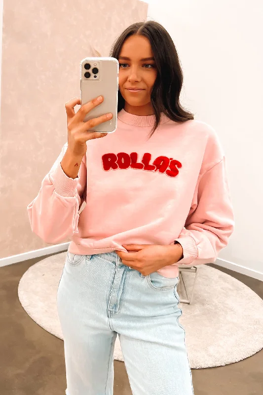 Bubble Logo Slouch Sweater Peony Turtle Neck Boat Neck Asymmetrical Neck