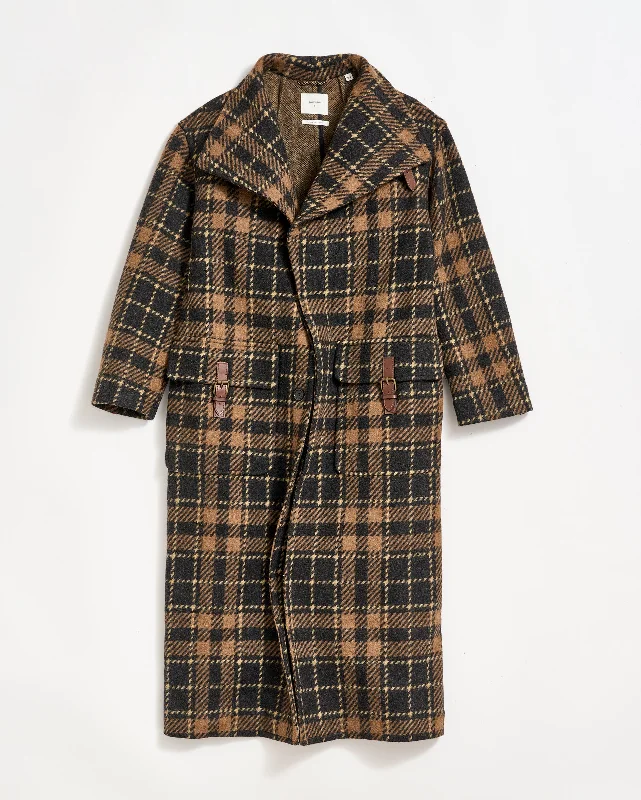 Buckle Neck Coat Modern Asymmetric Coat