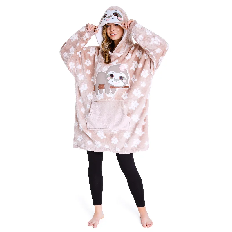 CityComfort Oversized Hoodie for Women Fleece Hoodie - Sloth Hoodie with Elastic Cuffs Stretchable Comfortable
