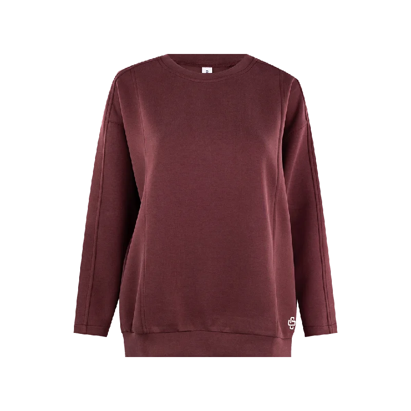 Collegiate Outfitters Maroon Butter Soft Side Stitching Sweatshirt Hoodie with Typography Text Message