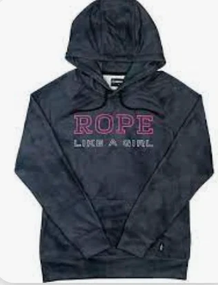 Hooey "Rope Like A Girl" Hoodie Women’s HH1207BK Hoodie with Strings Custom Fit Adjustable