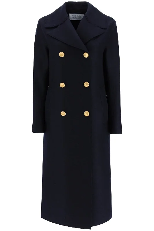 HARRIS WHARF LONDON double-breasted coat in pressed wool Fashionable Blazer Coat